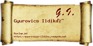 Gyurovics Ildikó névjegykártya